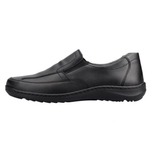 Pantofi barbati, negru, casual, piele naturala, cu talpa joasa, Waldlaufer 478502-174-001-Herwig-Negru