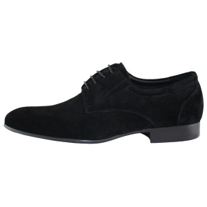 Pantofi barbati, negru, eleganti, piele intoarsa, cu toc, Alberto Clarini C211-501F-Negru