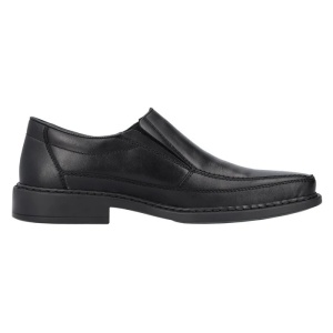 Pantofi barbati negru eleganti piele naturala cu toc Rieker B0873-00-Negru