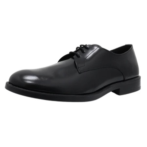 Pantofi barbati negru eleganti piele naturala lacuita cu toc Silesco 140-SL-Negru