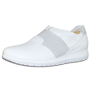 Pantofi dama alb casual piele naturala cu talpa joasa Waldlaufer 347860-10-1801-Alb