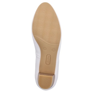 Pantofi dama alb casual piele naturala cu toc Rieker 44650-80-Alb