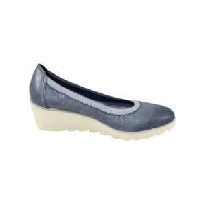 Pantofi dama albastru casual piele naturala cu platforma Marco Tozzi 2-22427-26-812-Albastru