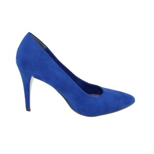 Pantofi dama albastru eleganti textil cu toc Marco Tozzi 2-22418-24-Albastru