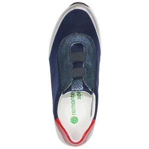 Pantofi dama albastru inchis sport din material sintetic cu talpa joasa Remonte D2508-14-Albastru-Inchis