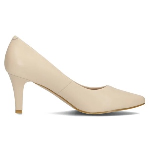 Pantofi dama bej eleganti piele naturala cu toc Filippo DP4427-23-BE-Bej