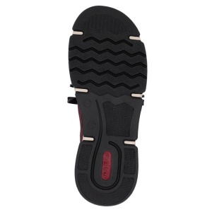 Pantofi dama bordo casual piele ecologica cu talpa joasa Rieker 45973-36-Bordo
