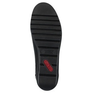 Pantofi dama negru casual piele naturala cu platforma Rieker L5360-00-Negru
