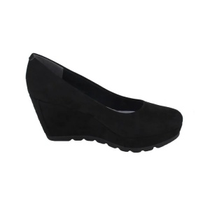 Pantofi dama negru casual textil cu platforma s.Oliver 5-22428-26-001-Negru