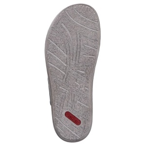 Papuci barbati negru casual piele naturala cu talpa joasa Rieker 21082-00-Negru