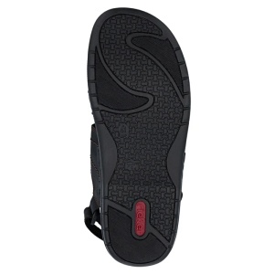 Sandale barbati negru casual piele naturala cu talpa joasa Rieker 25561-00-Negru