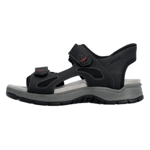 Sandale barbati, negru, sport, piele ecologica, cu talpa groasa, Rieker 26953-00-Negru