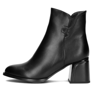 Botine dama, negru, elegante, piele ecologica, cu toc, Filippo DBT4865-23-BK-Negru