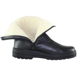 Cizme barbati negru casual piele naturala imblanite lungi cu talpa joasa Otter OT27751BL-01-N-Negru