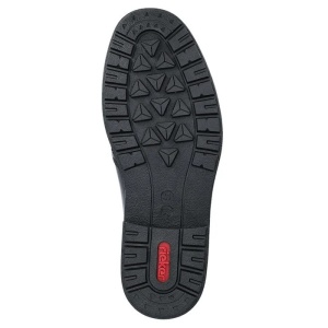 Cizme barbati negru casual piele naturala imblanite scurte cu toc Rieker 33151-00-Negru