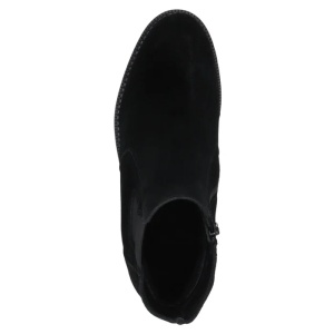 Cizme barbati negru elegante piele intoarsa scurte cu toc Nicolis 45802-Negru