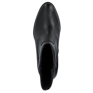 Cizme dama negru casual piele ecologica scurte cu toc Rieker 74170-00-Negru