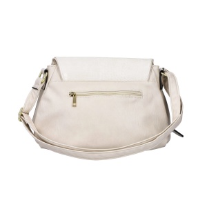 Geanta dama bej casual piele ecologica crossbody si de umar cu bareta reglabila Rieker H1117-80-Bej