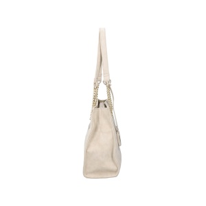 Geanta dama bej casual piele ecologica de mana cu accesorii metalice Rieker H1336-60-Bej