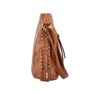 Geanta dama maro casual piele ecologica de umar cu bareta reglabila Rieker H1071-22-Maro