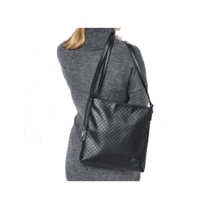 Geanta dama negru casual piele ecologica de umar cu bareta reglabila Rieker H1033-00-Negru