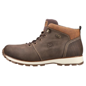 Ghete barbati, maro, casual, piele ecologica, impermeabile, cu talpa joasa, Rieker F5730-25-Maro