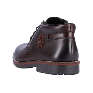 Ghete barbati maro casual piele naturala imblanite cu toc Rieker 15339-25-Maro