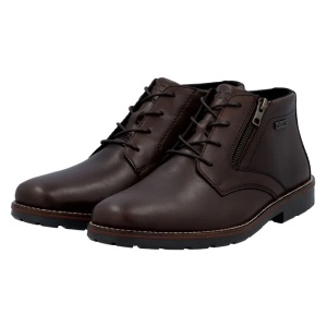 Ghete barbati maro casual piele naturala impermeabile cu toc Rieker 15324-25-Maro