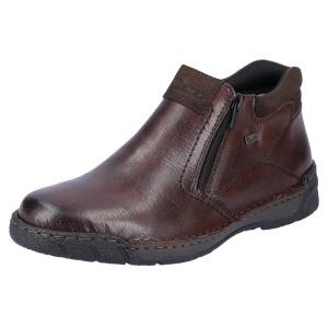 Ghete barbati maro casual piele naturala impermeabile imblanite cu talpa joasa Rieker B0392-25-Maro