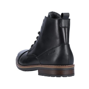 Ghete barbati negru casual piele naturala cu toc Rieker 33205-00-Negru