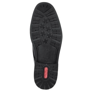 Ghete barbati negru casual piele naturala cu toc Rieker 33207-00-Negru