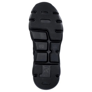 Ghete barbati negru sport piele naturala impermeabile cu talpa joasa Rieker 07860-00-Negru