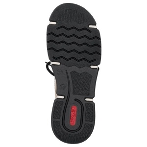 Ghete dama bej casual piele ecologica cu talpa joasa Rieker 45902-60-Bej