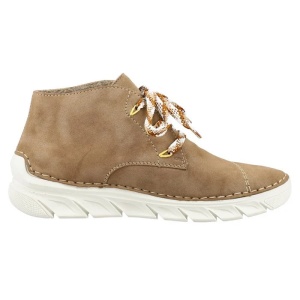 Ghete dama bej casual piele ecologica cu talpa joasa Rieker 55034-64-Bej