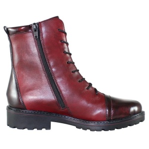 Ghete dama bordo casual piele naturala imblanite, cu toc Remonte R6574-35-Bordo