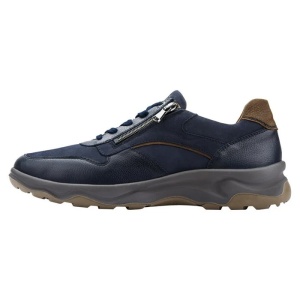 Pantofi barbati, albastru inchis, casual, piele naturala, cu talpa groasa, Waldlaufer 718006-301-519-H-Max-Albastru-Inchis