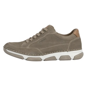 Pantofi barbati, bej, casual, piele naturala, cu talpa joasa, Rieker 15900-25-Bej