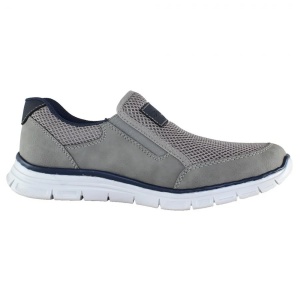 Pantofi barbati gri casual sintetic cu talpa joasa Rieker B4873-40-Gri