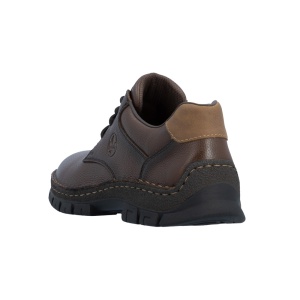 Pantofi barbati maro casual piele naturala cu talpa groasa Rieker 12213-25-Maro