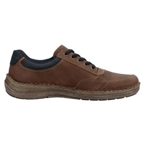 Pantofi barbati maro casual piele naturala cu talpa joasa Rieker 03006-24-Maro