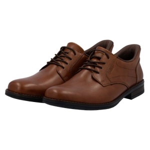 Pantofi barbati maro casual piele naturala cu toc Rieker 10353-24-Maro