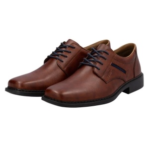 Pantofi barbati maro casual piele naturala cu toc Rieker B0803-24-Maro