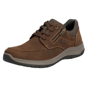Pantofi barbati maro casual piele naturala impermeabili cu talpa joasa Rieker 03601-22-Maro