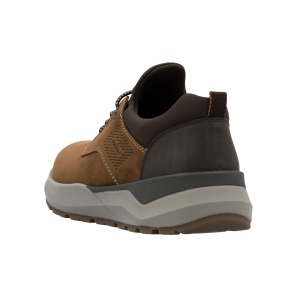 Pantofi barbati maro casual piele naturala si textil cu talpa groasa Rieker 06050-22-Maro