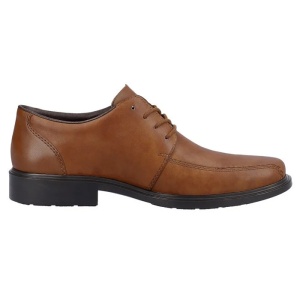 Pantofi barbati maro eleganti piele naturala impermeabili cu toc Rieker B0013-24-Maro