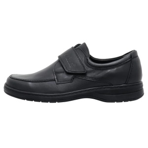 Pantofi barbati, negru, casual, piele naturala, cu talpa joasa, Nicolis 96373-Negru