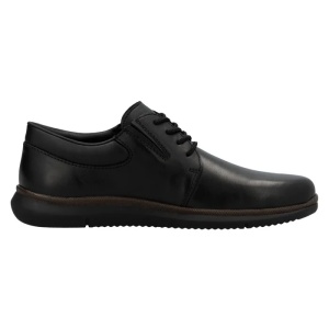 Pantofi barbati negru casual piele naturala cu talpa joasa Rieker 10419-00-Negru