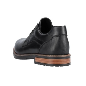 Pantofi barbati negru casual piele naturala cu toc Rieker 14603-00-Negru