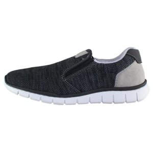 Pantofi barbati, negru, casual, sintetic, cu talpa joasa, Rieker B8752-42-Negru