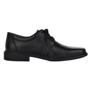 Pantofi barbati negru eleganti piele naturala cu toc Rieker B0800-00-Negru